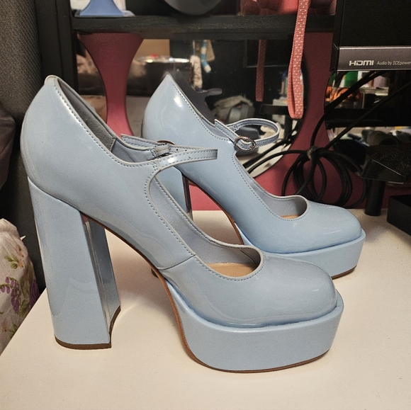 ALDO - Anjie Heeled Mary Janes - Platform - Blue - Picture 4 of 5